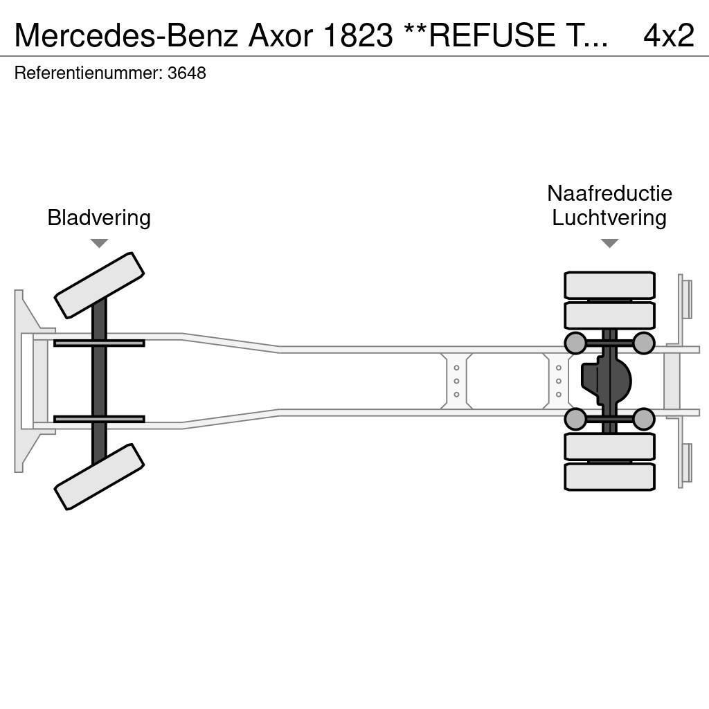 Mercedes-Benz Axor 1823 **REFUSE TRUCK-BENNE ORDURE-MULLWAGEN** Müllwagen