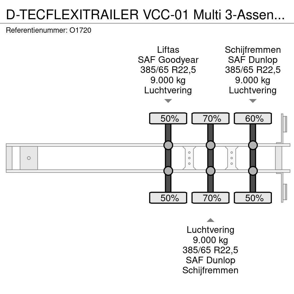 D-tec FLEXITRAILER VCC-01 Multi 3-Assen SAF - Schijfremm Containerauflieger