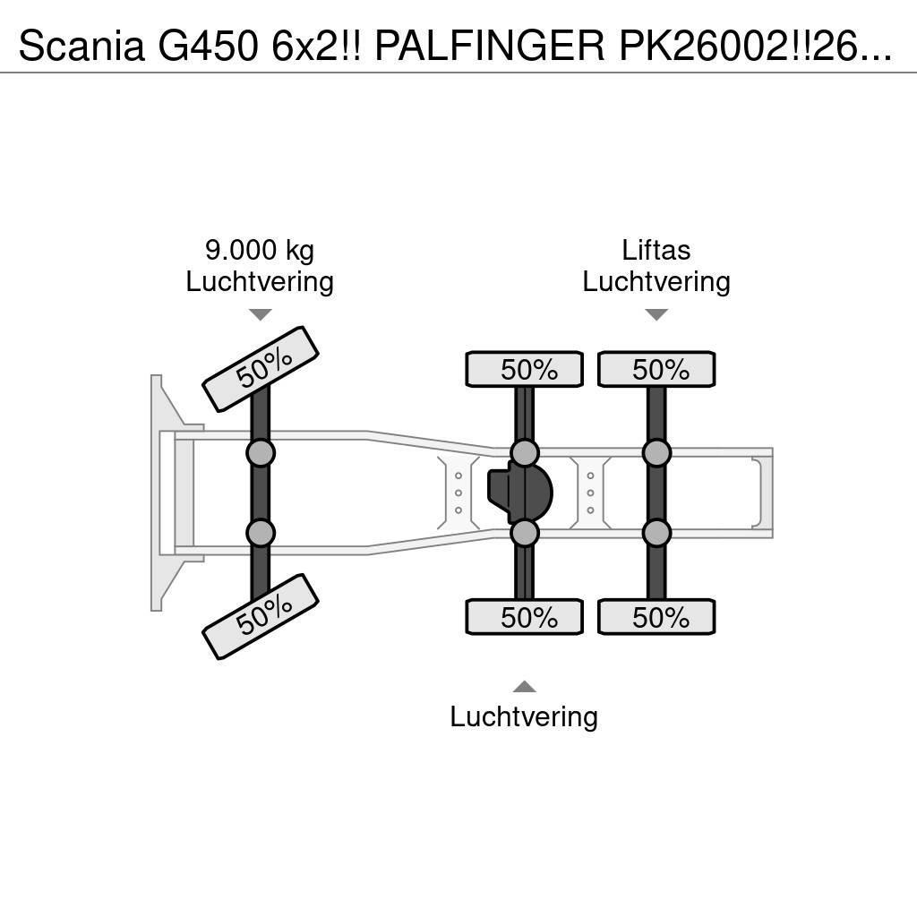 Scania G450 6x2!! PALFINGER PK26002!!26tm!!EURO6!! Sattelzugmaschinen