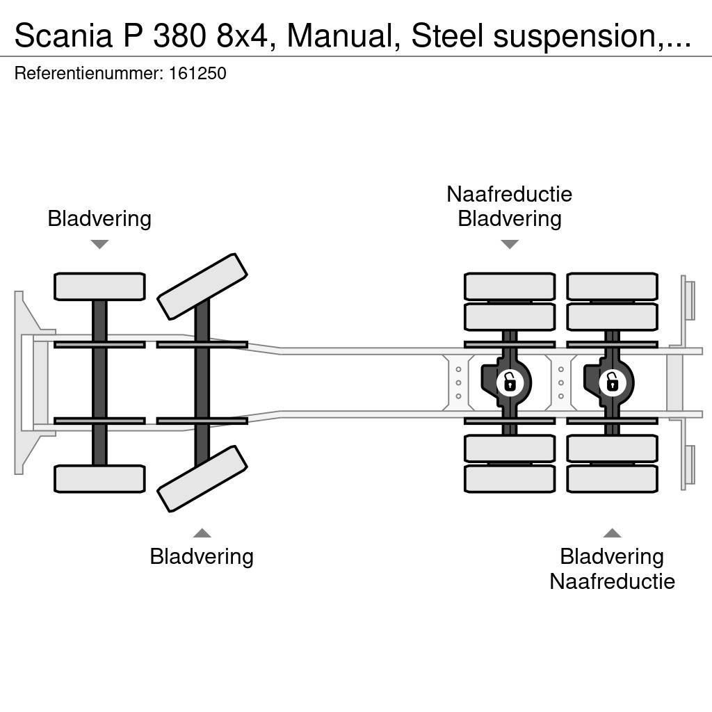 Scania P 380 8x4, Manual, Steel suspension, Liebherr, 9 M Betonmischer