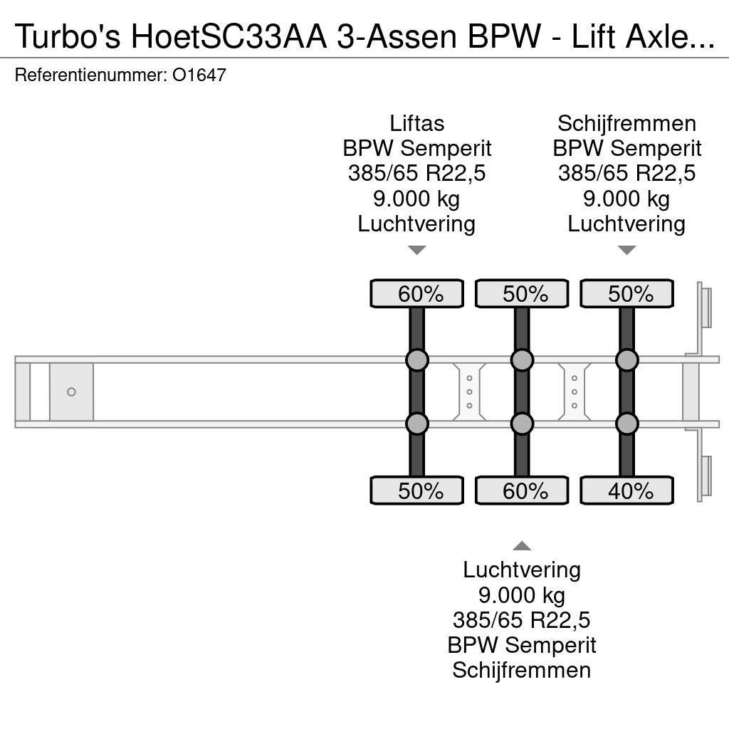  TURBO'S HOET SC33AA 3-Assen BPW - Lift Axle - Disc Containerauflieger