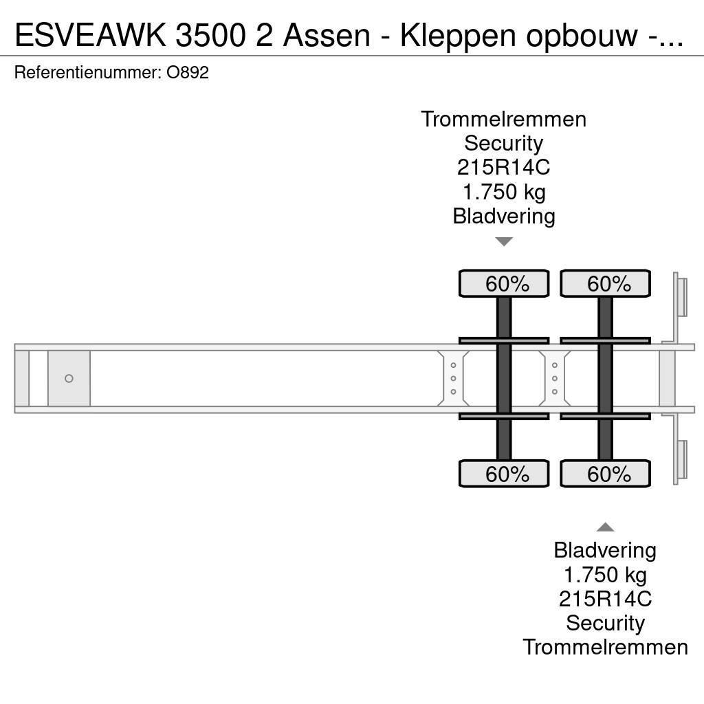 Esve AWK 3500 2 Assen - Kleppen opbouw - FietsVervoer - Kofferauflieger