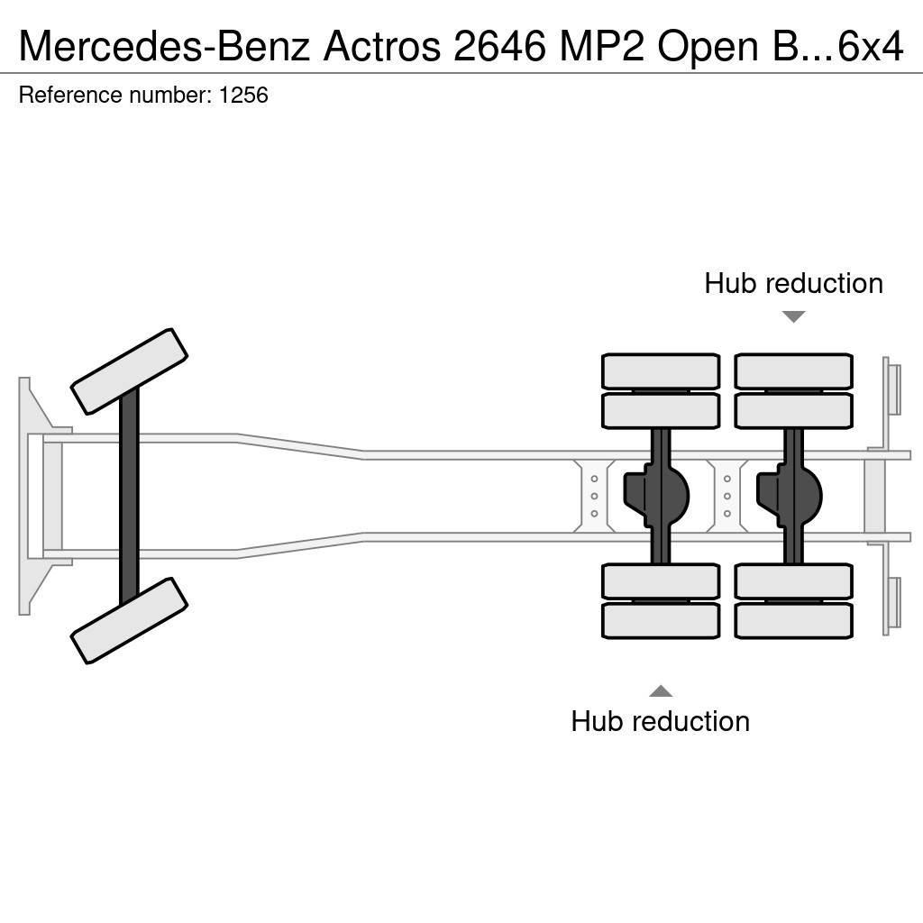 Mercedes-Benz Actros 2646 MP2 Open Box 6x4 EPS V6 Big Axle Good Pritschenwagen/Pritschenwagen mit Seitenklappe