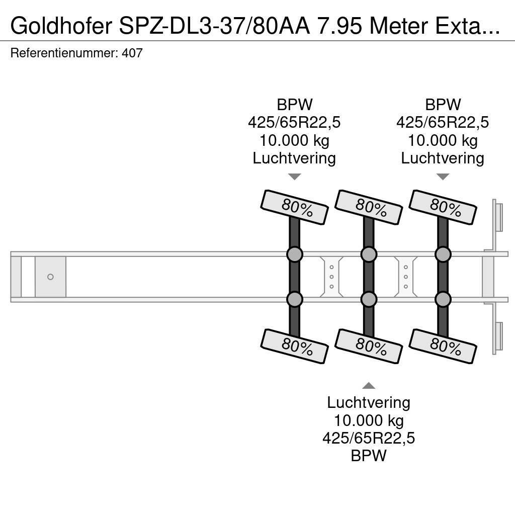 Goldhofer SPZ-DL3-37/80AA 7.95 Meter Extandable Powersteerin Pritschenauflieger