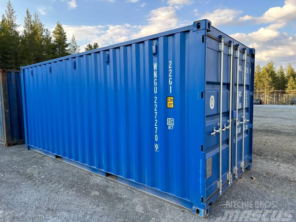  Sjöfartscontainer Container 20fot 20fots nya blå m Schiffscontainer
