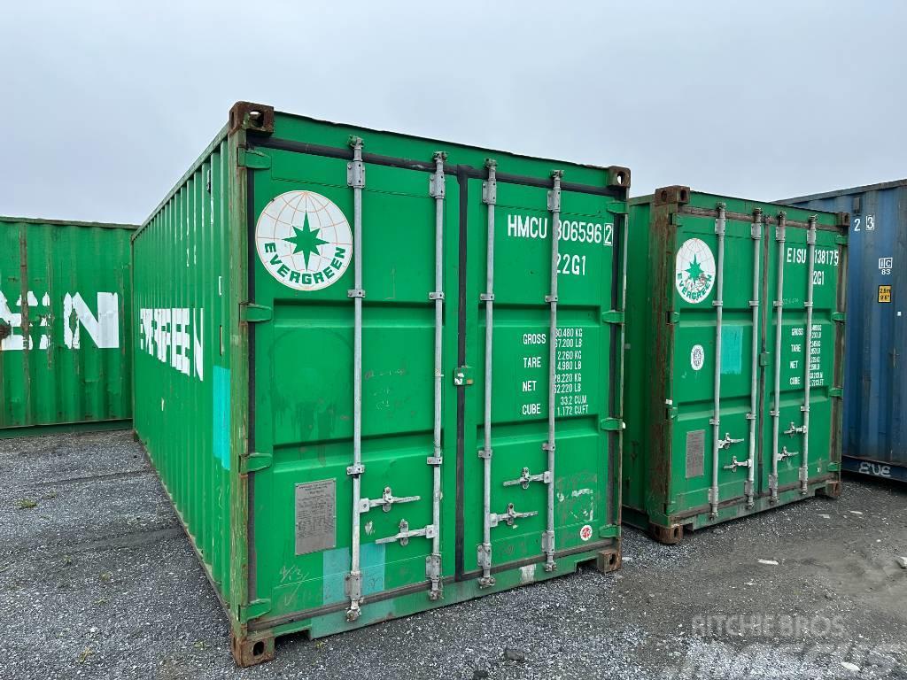 Sjöfartscontainer Container 20fot 20fots nya blå m Schiffscontainer