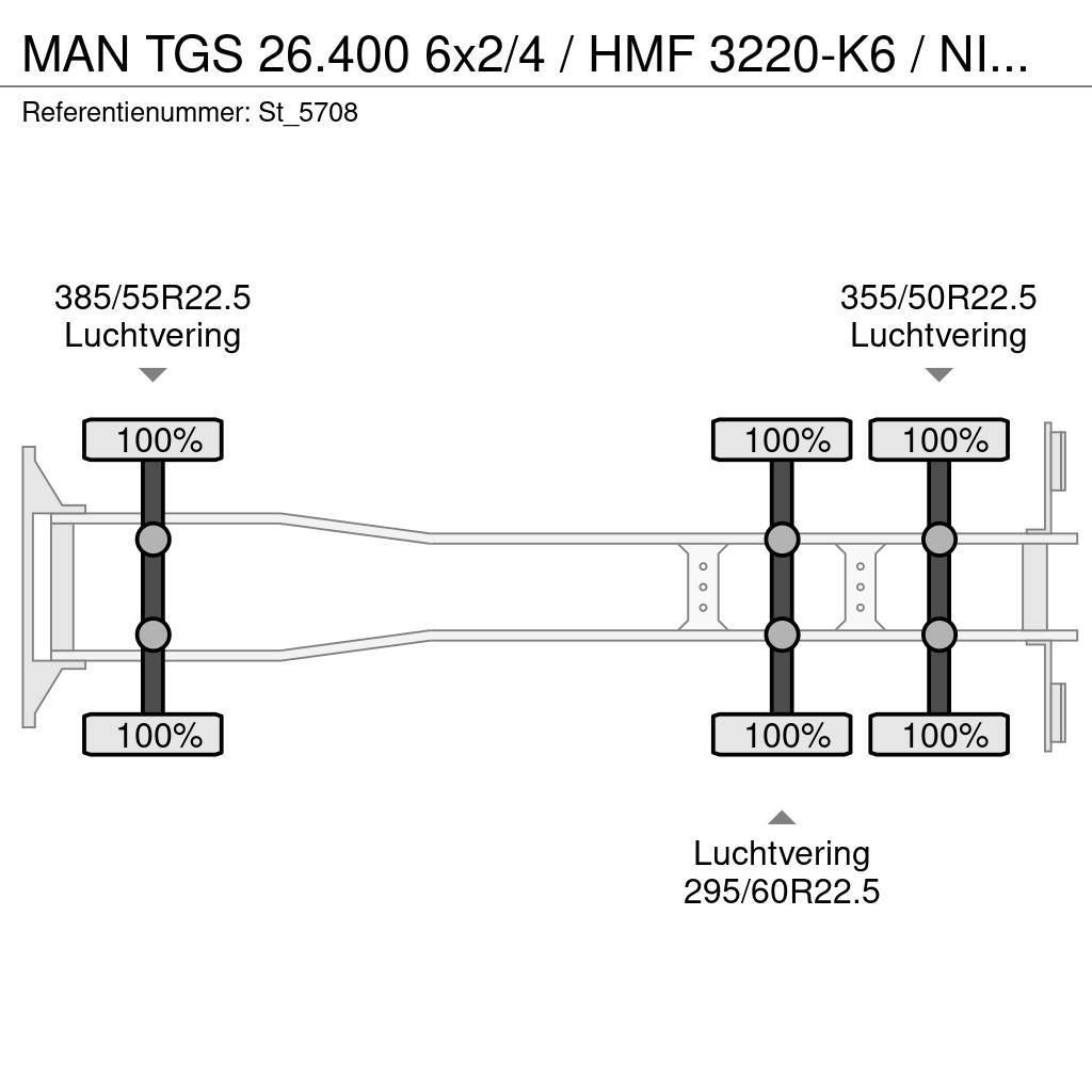 MAN TGS 26.400 6x2/4 / HMF 3220-K6 / NIEUW! Kranwagen