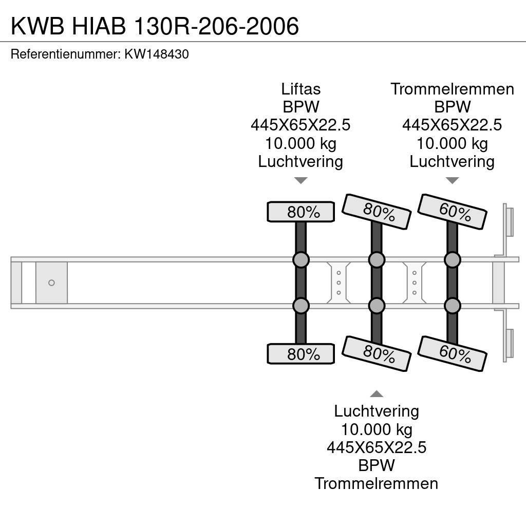  Kwb HIAB 130R-206-2006 Pritschenauflieger