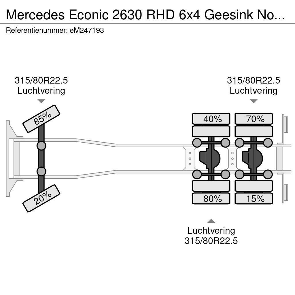 Mercedes-Benz Econic 2630 RHD 6x4 Geesink Norba refuse truck Müllwagen