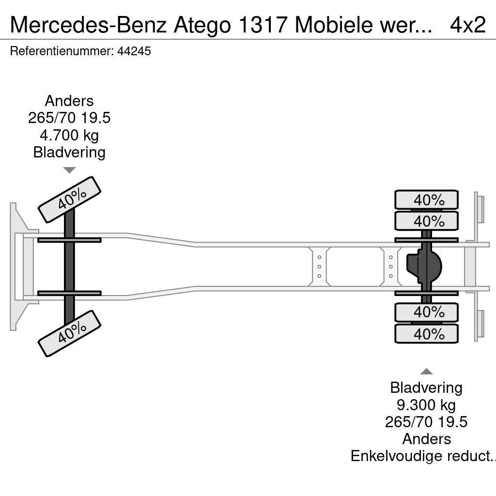 Mercedes-Benz Atego 1317 Mobiele werkplaats + ROM zuigtank Kofferaufbau