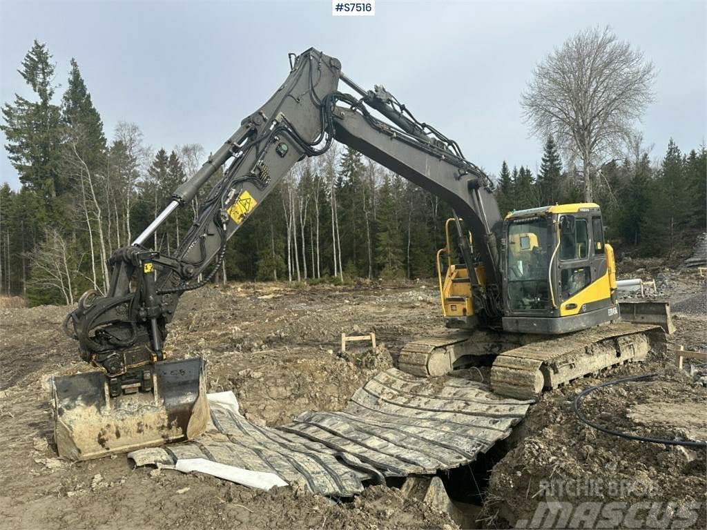 Volvo ECR145DL Crawler excavator with rotor and buckets Raupenbagger
