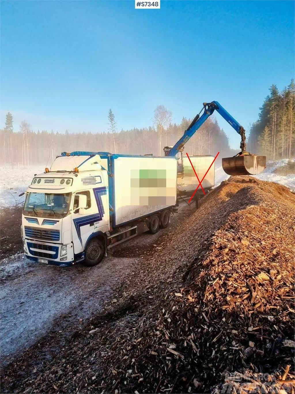 Volvo FH 6*4 Chip Truck with Palfinger crane Kofferaufbau