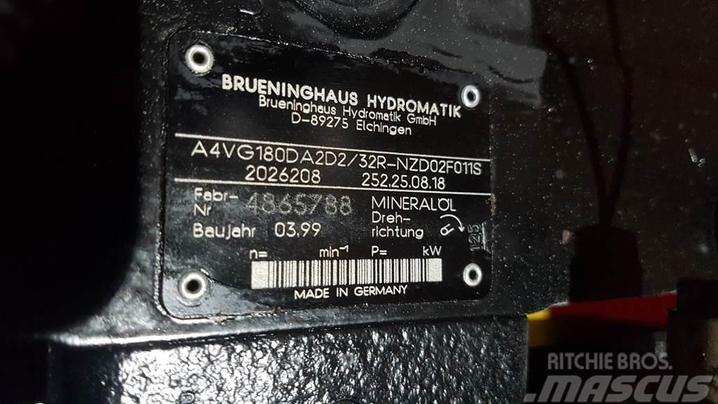 Brueninghaus Hydromatik A4VG180DA2D2/32R - Drive pump/Fahrpumpe/Rijpomp Hydraulik