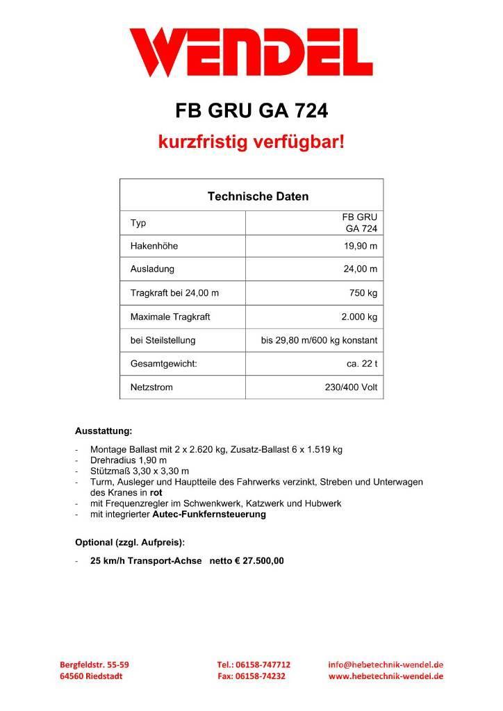 FB GRU GA 724 - Turmdrehkran - Baukran - Kran Turmdrehkrane