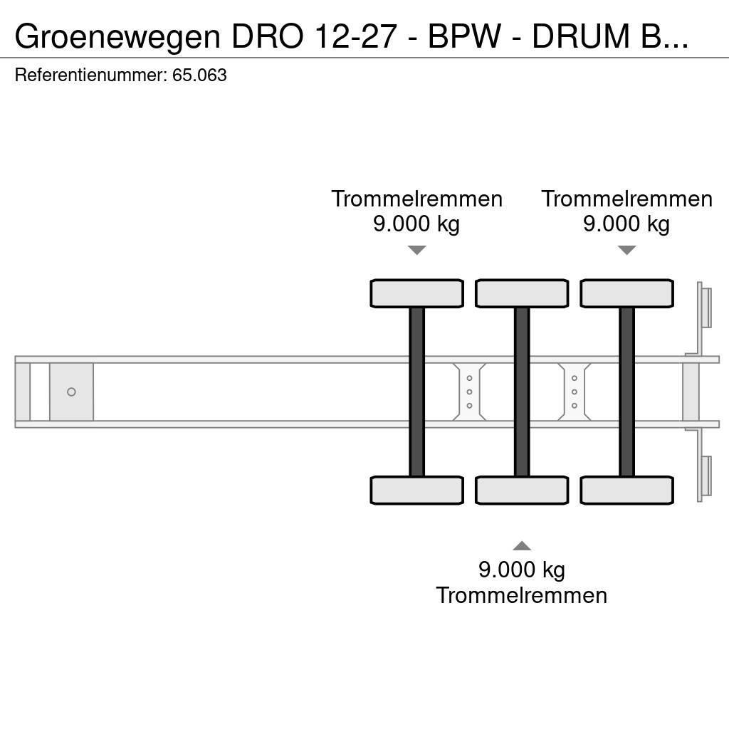 Groenewegen DRO 12-27 - BPW - DRUM BRAKES - 65.063 Pritschenauflieger