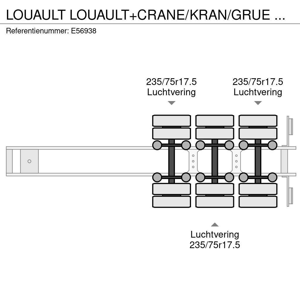  Louault LOUAULT+CRANE/KRAN/GRUE PM 45T/M(4xext.)+E Tieflader-Auflieger