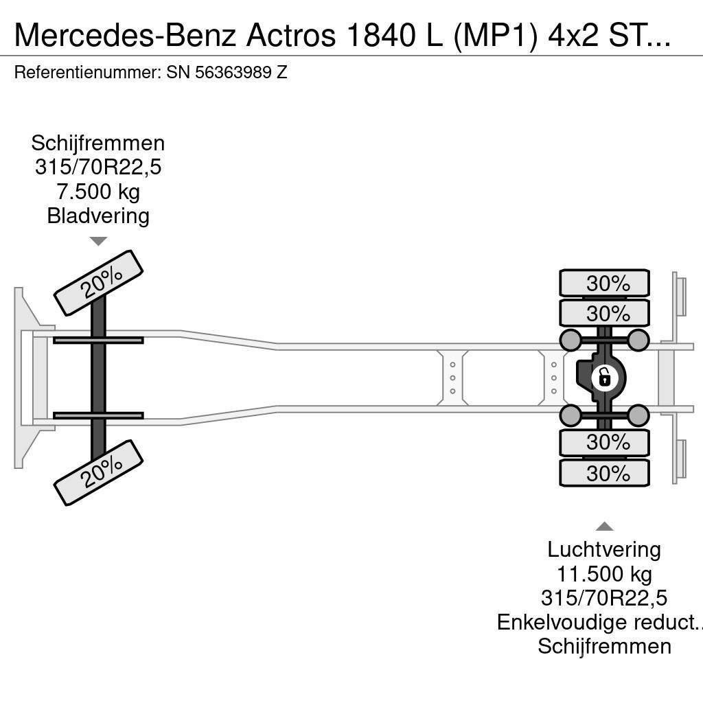 Mercedes-Benz Actros 1840 L (MP1) 4x2 STEEL-AIR SUSPENSION (EPS Pritschenwagen/Pritschenwagen mit Seitenklappe