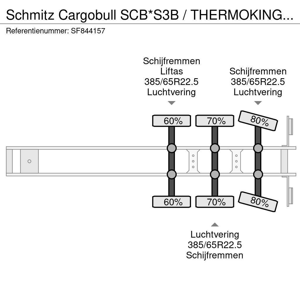 Schmitz Cargobull SCB*S3B / THERMOKING SLX E 100 / DHOLLANDIA 3000kg Kühlauflieger
