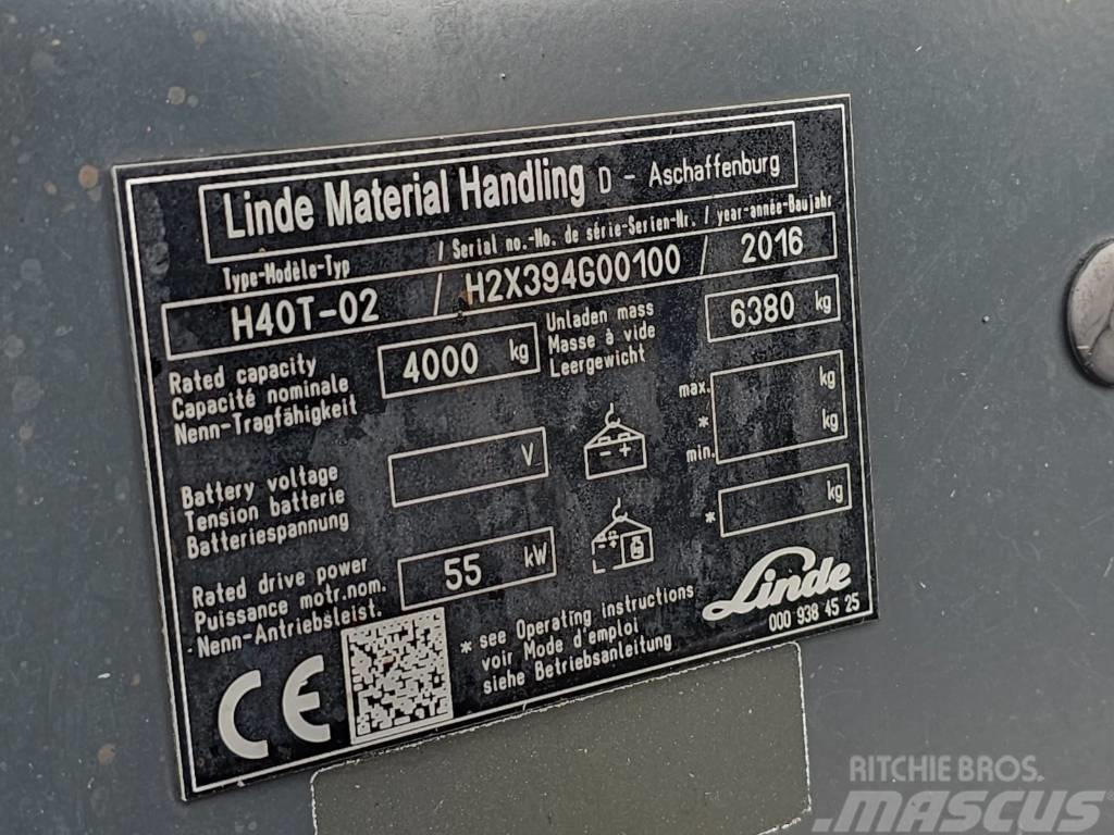 Linde H40T-02 LPG heftrucks