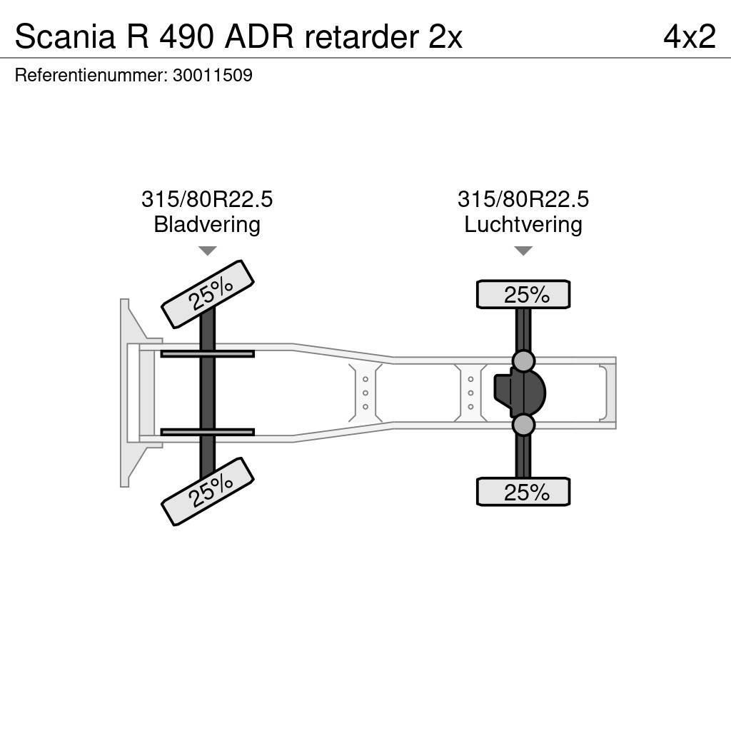 Scania R 490 ADR retarder 2x Sattelzugmaschinen