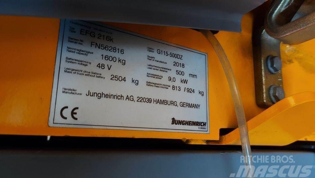 Jungheinrich EFG 216 K // SS // ZV // Duplex // HH 5000mm Elektrische heftrucks