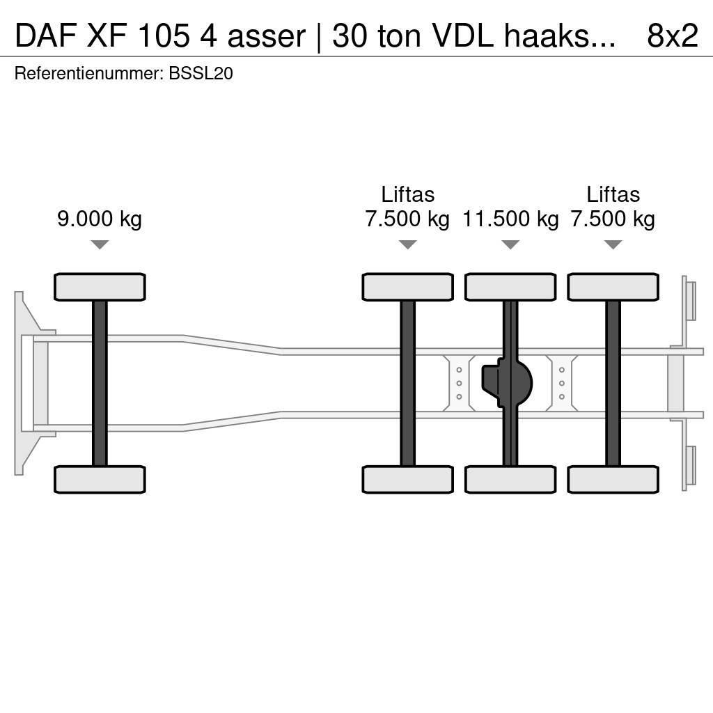 DAF XF 105 4 asser | 30 ton VDL haaksysteem | manual | Abrollkipper