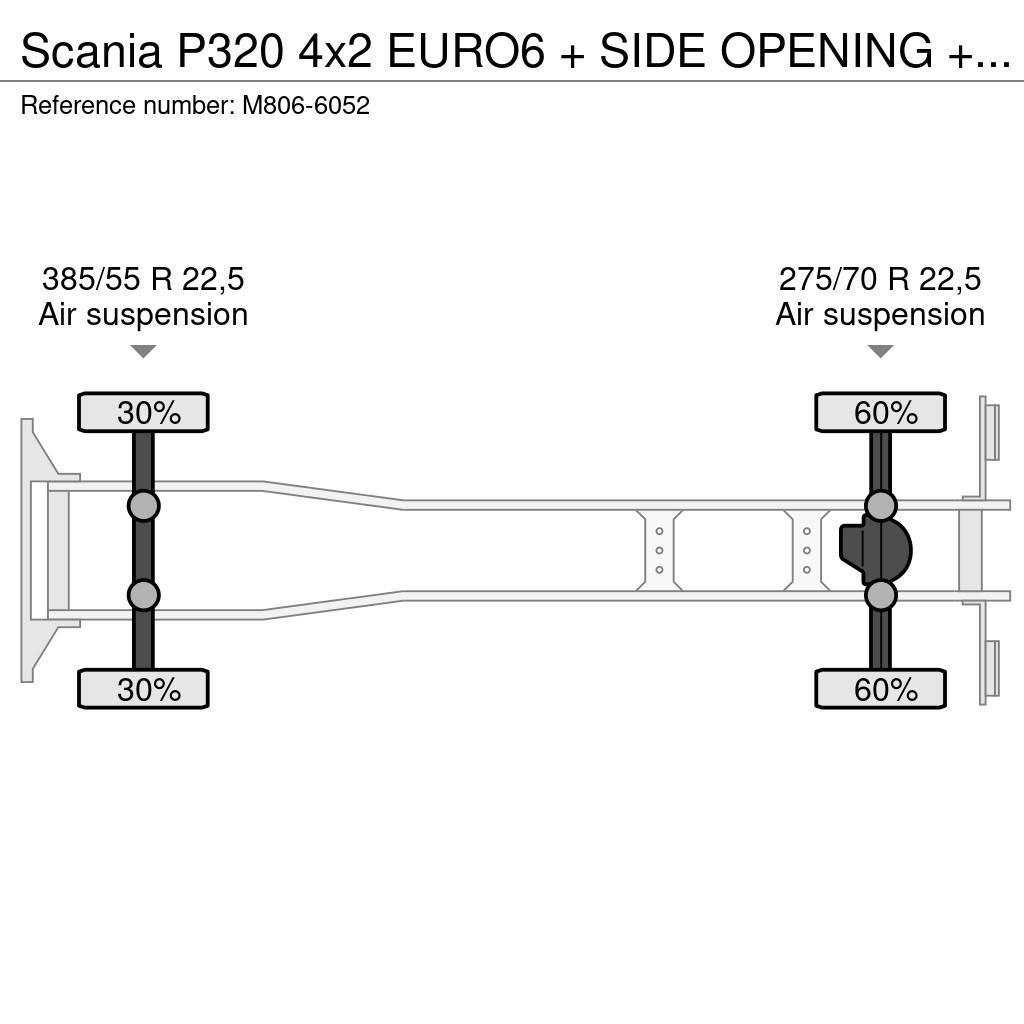 Scania P320 4x2 EURO6 + SIDE OPENING + LIFT Kofferaufbau