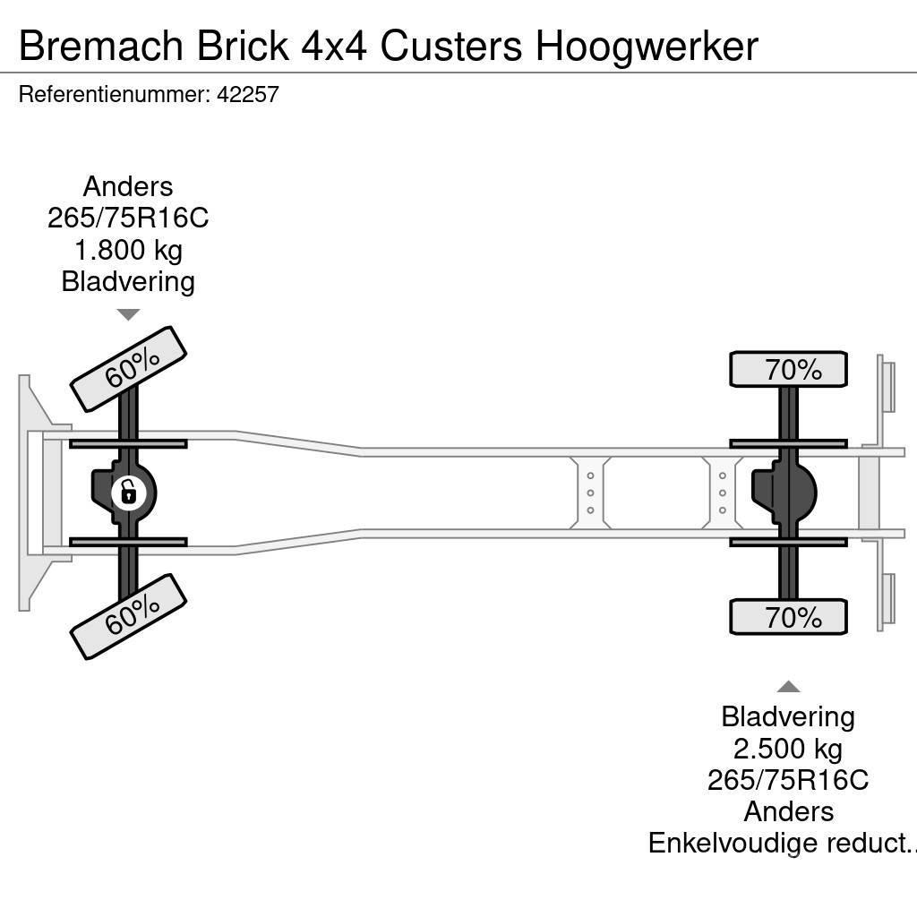  Bremach Brick 4x4 Custers Hoogwerker LKW-Arbeitsbühnen