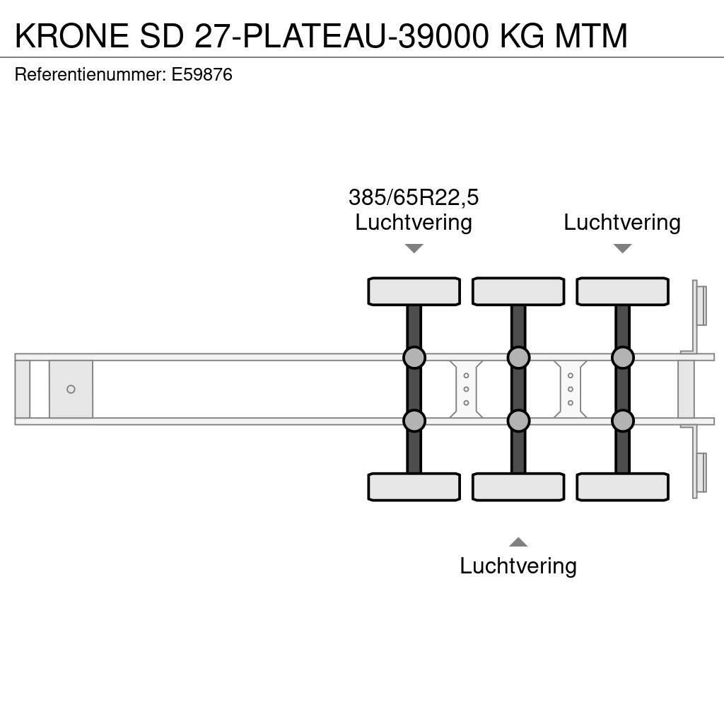 Krone SD 27-PLATEAU-39000 KG MTM Pritschenauflieger