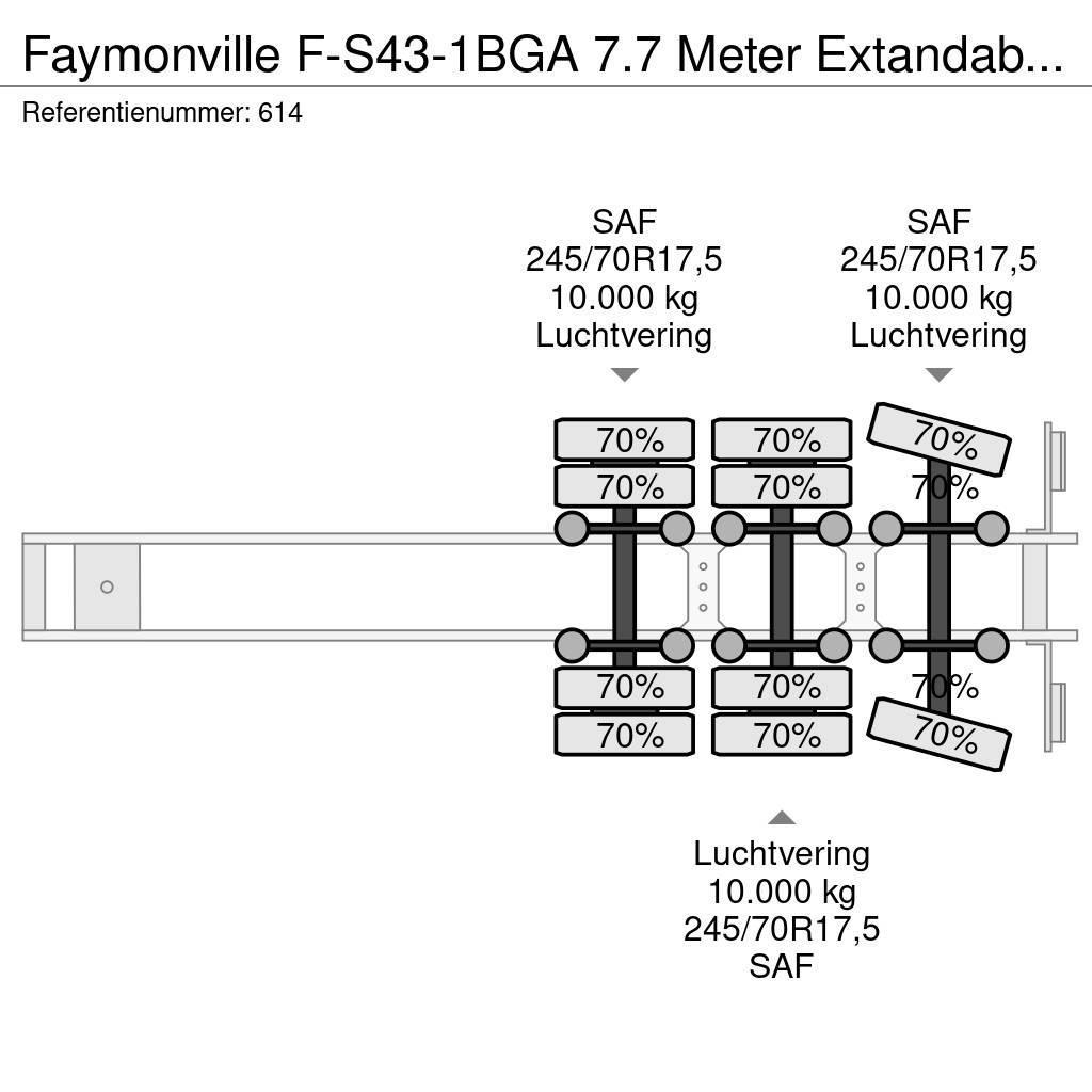 Faymonville F-S43-1BGA 7.7 Meter Extandable MEGA Topcondition! Kofferauflieger