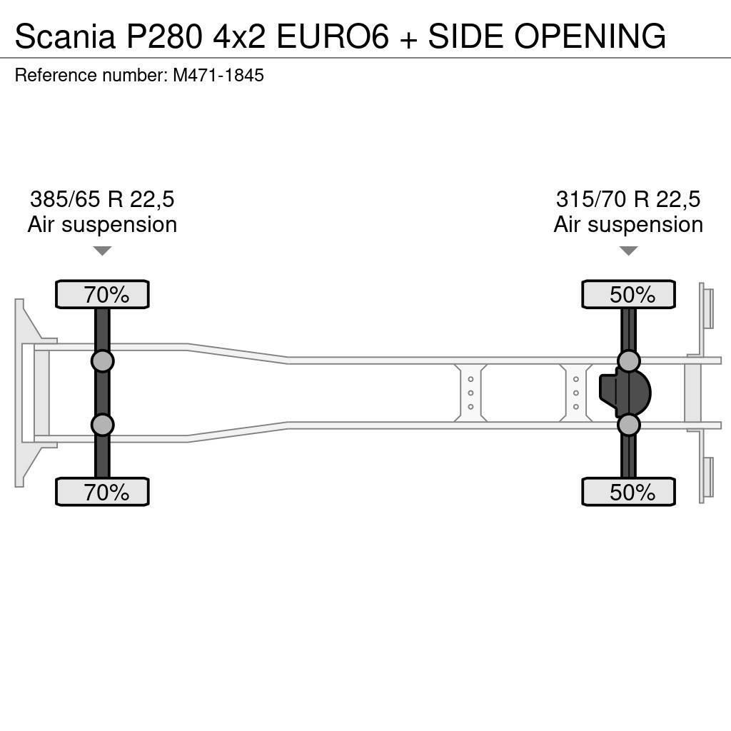 Scania P280 4x2 EURO6 + SIDE OPENING Kofferaufbau