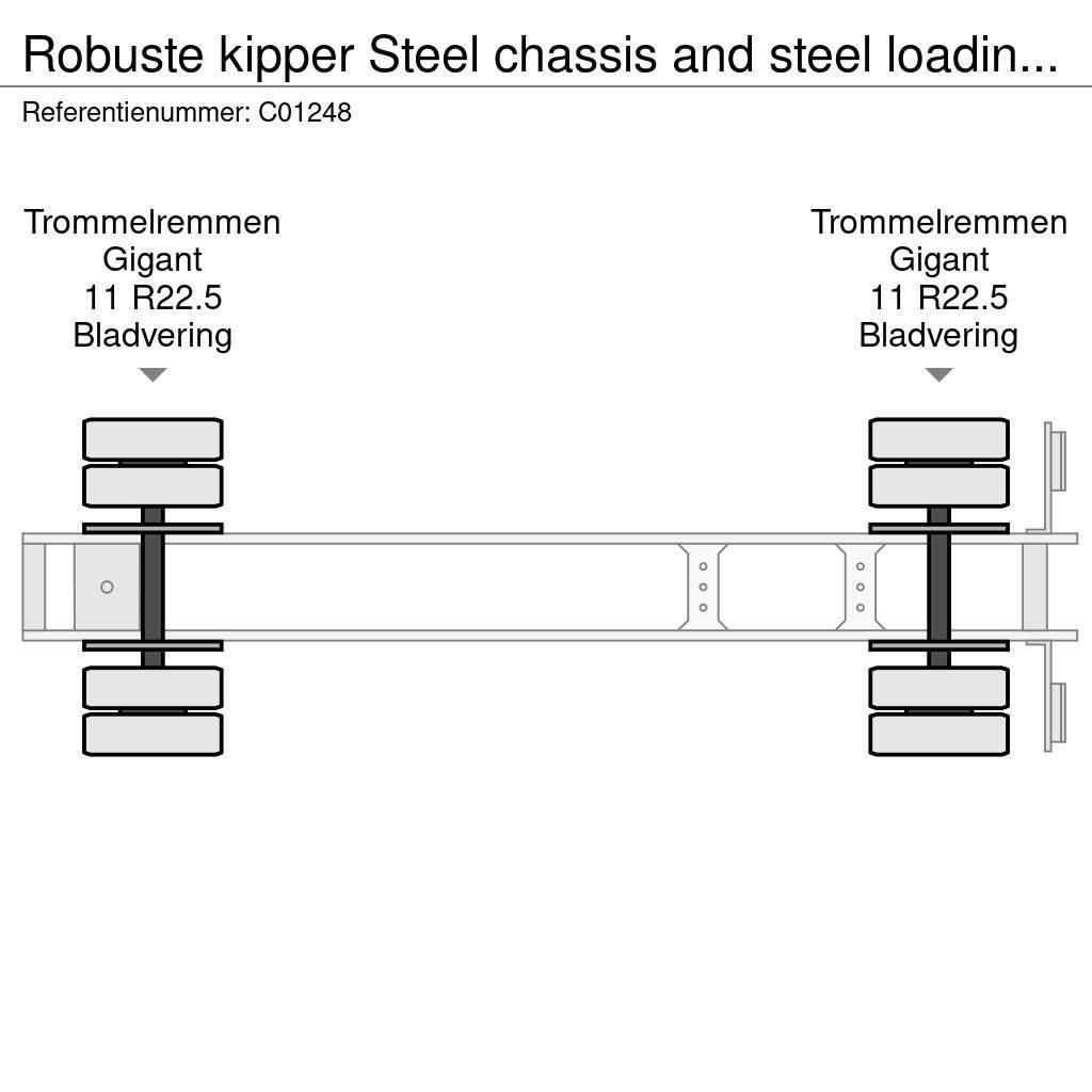 Robuste kipper Steel chassis and steel loading platform Kippladerauflieger