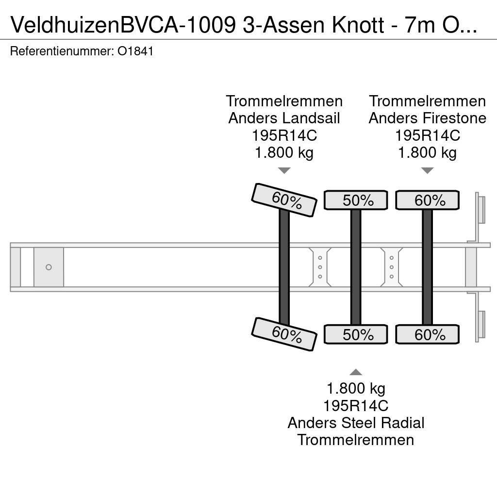 Veldhuizen BVCA-1009 3-Assen Knott - 7m Open Laadbak - Gegalv Pritschenauflieger