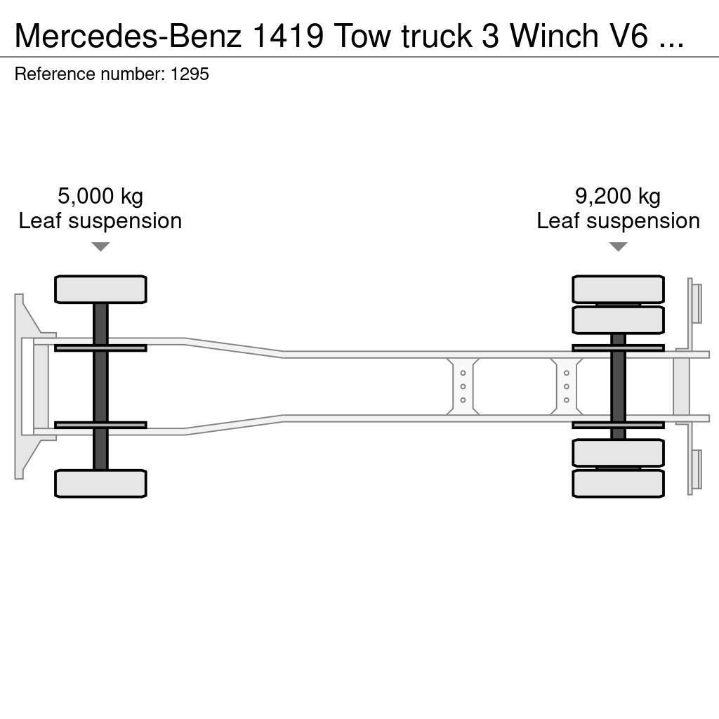 Mercedes-Benz 1419 Tow truck 3 Winch V6 Very Clean Condition Bergungsfahrzeuge