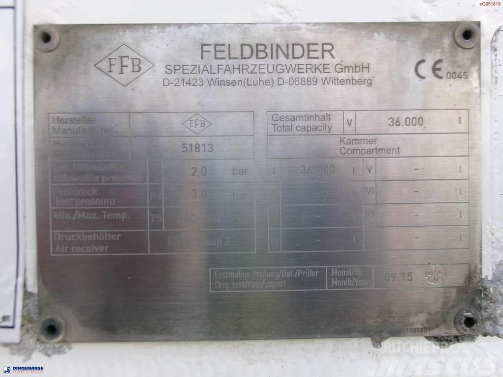 Feldbinder Powder tank alu 36 m3 / 1 comp Tankauflieger