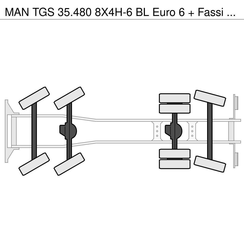 MAN TGS 35.480 8X4H-6 BL Euro 6 + Fassi F1350RA.2.28 + Kranen voor alle terreinen