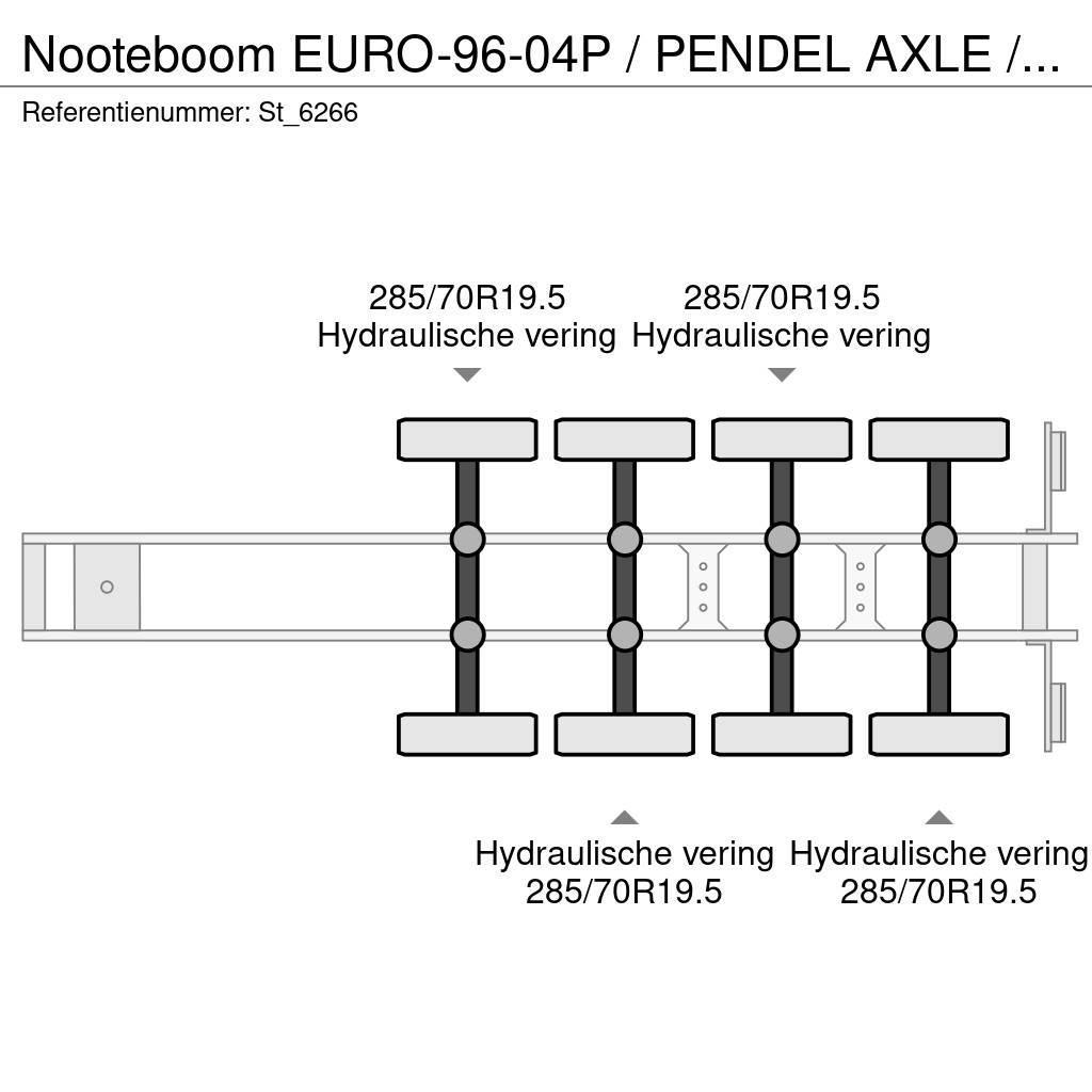 Nooteboom EURO-96-04P / PENDEL AXLE / 95.680 kg. Tieflader-Auflieger