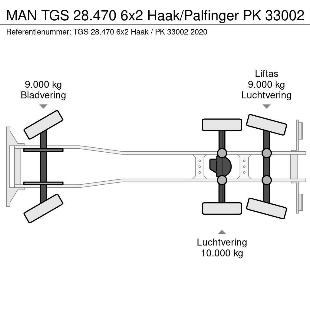 MAN TGS 28.470 6x2 Haak/Palfinger PK 33002 Abrollkipper
