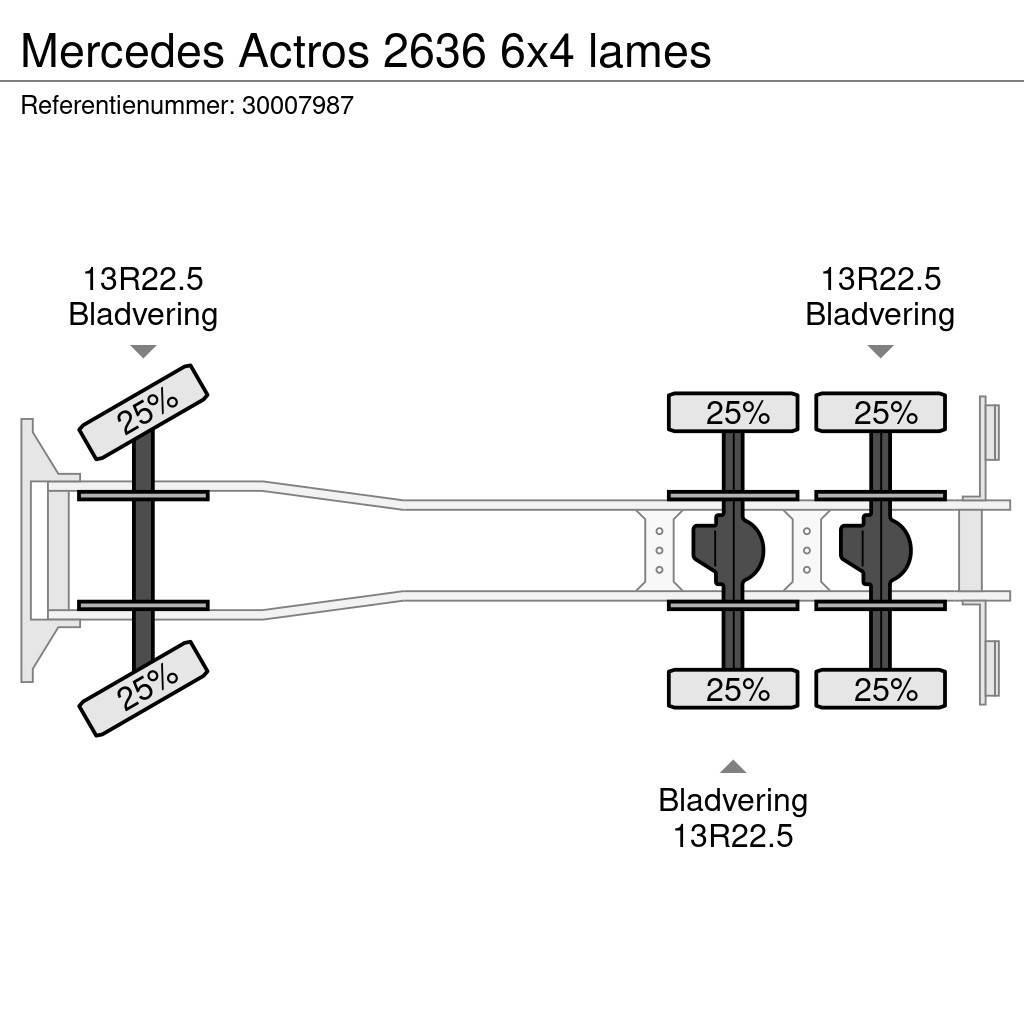 Mercedes-Benz Actros 2636 6x4 lames Pritschenwagen/Pritschenwagen mit Seitenklappe