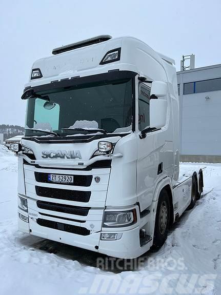Scania R580 6X4 Hydraulikk, brøytefeste/uttak for spreder Sattelzugmaschinen