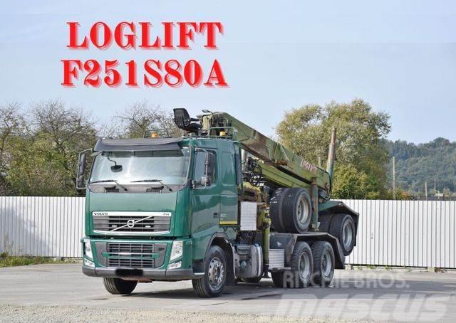 Volvo FH 500 * LOGLIFT F251 S80A + Anhänger /6x4 Holztransporter