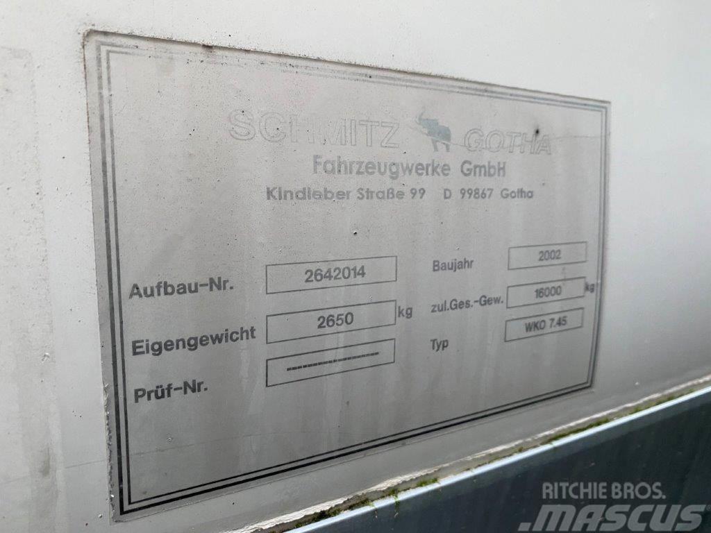 Schmitz WKO 7450 mm veksellad Kastenaufbau
