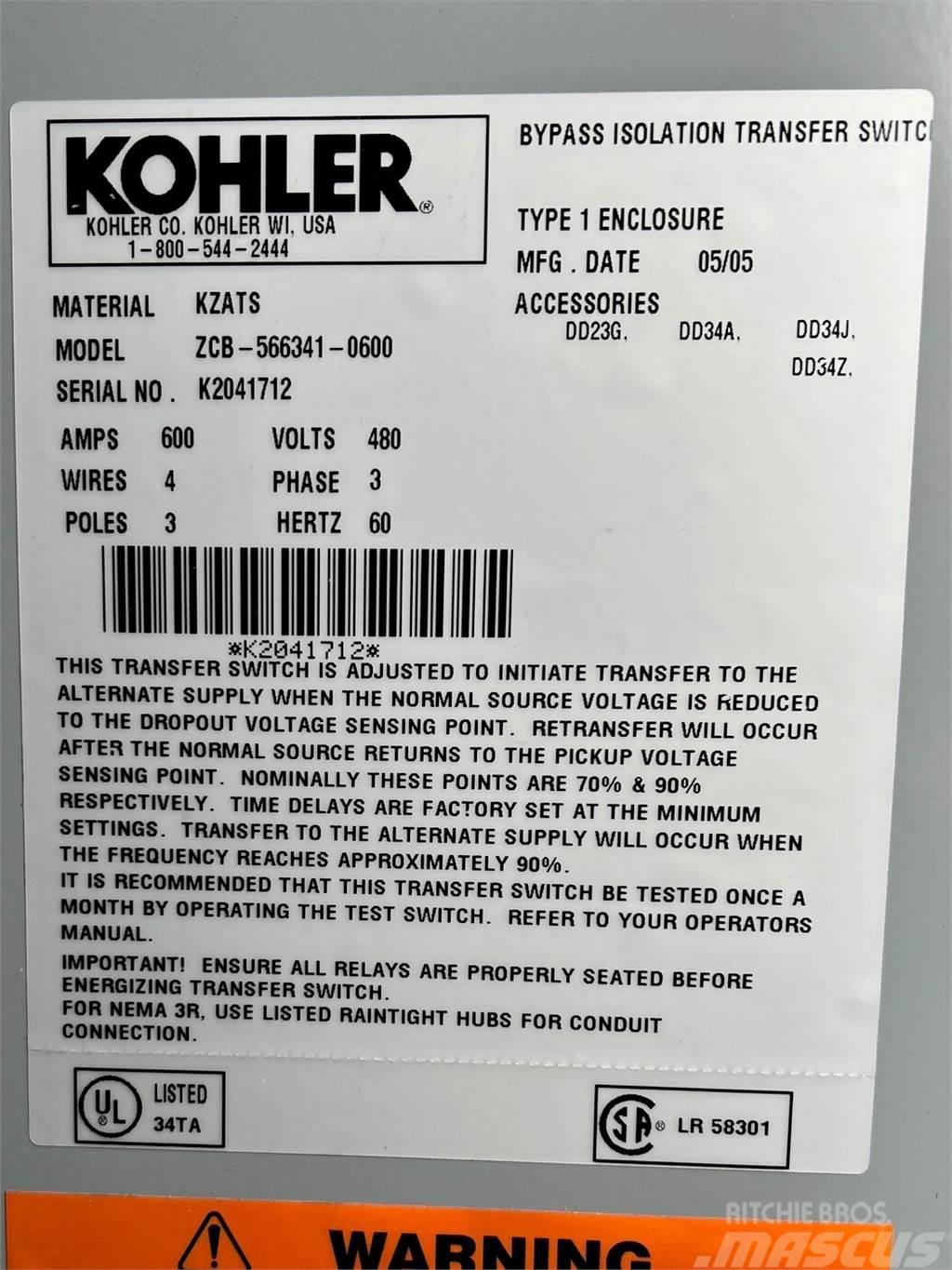 Kohler 600amp 480V Elektronik