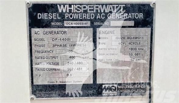MultiQuip WHISPERWATT DCA400SSI4F Gas Generatoren
